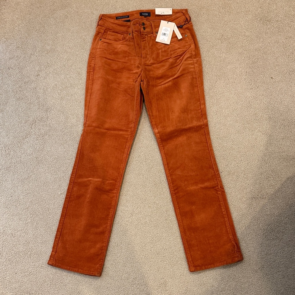 NYDJ Women's Straight Leg Pants in Rust